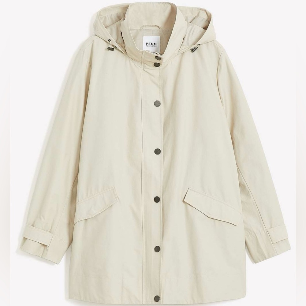 Penningtons Light Tan Water-Repellent Hooded Jacket